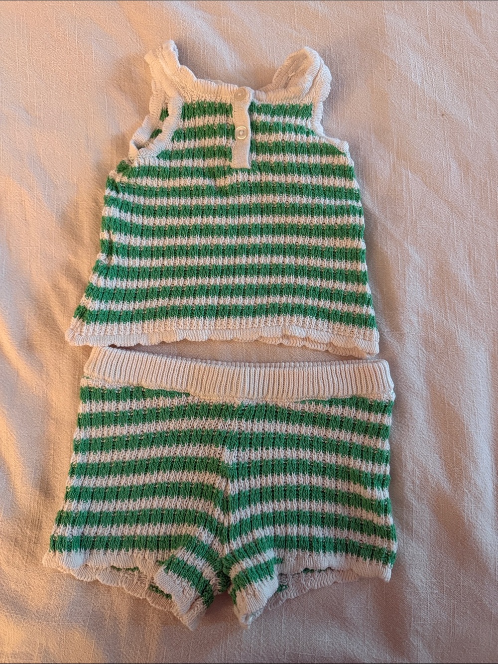 Jessica Simpson Striped Knit Tank & Shorts Set
